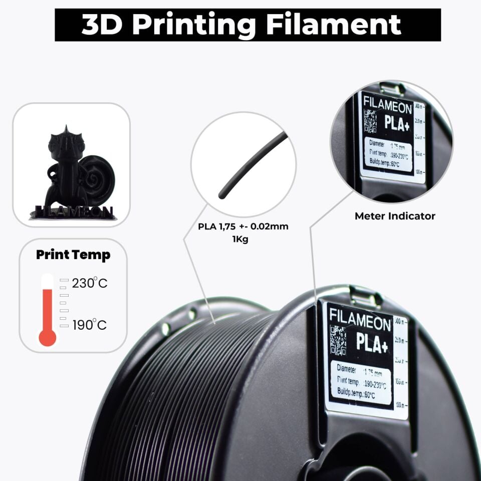 PLA + Filament Siyah