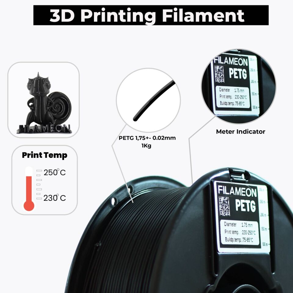PETG Filament Siyah